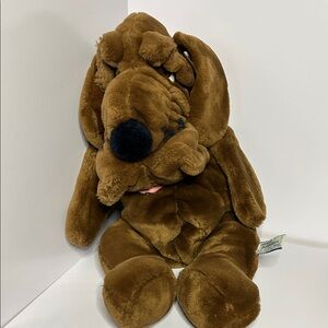 1986 Animal Playthings Brn Dog Plush Hand Puppet Kennel Club VTG Collectible 18"
